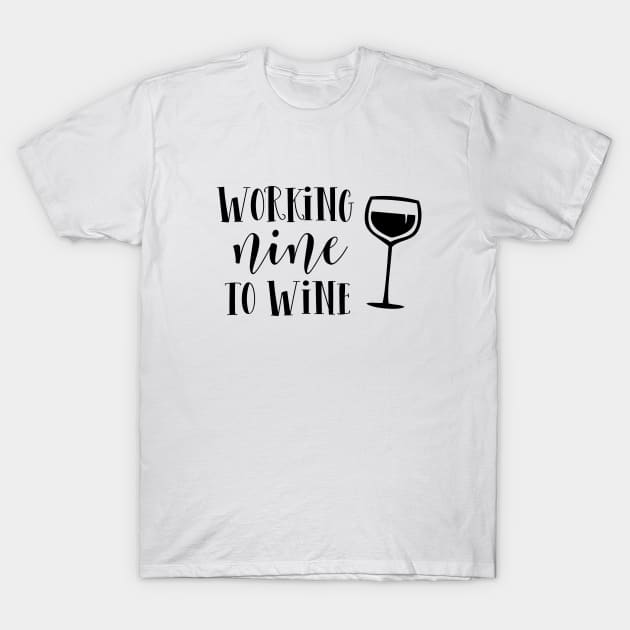 Working nine to wine T-Shirt by LemonBox